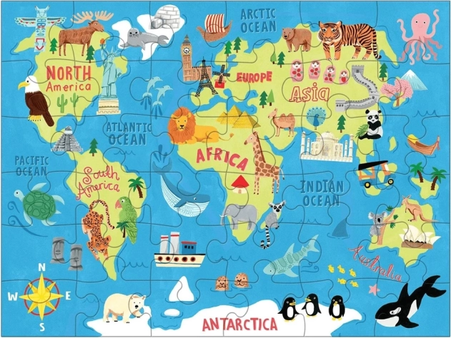 Kolorowa mapa świata