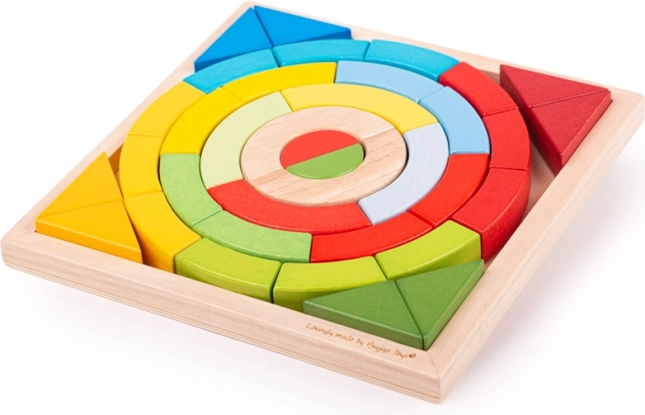 Bigjigs Toys drewniane układane łuki i trójkąty