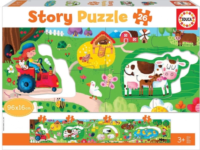 Educa opowieściowe puzzle Farma 26 elementów