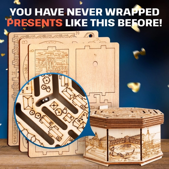 EscapeWelt 3D Drewniana układanka Secret Maze Box złożona