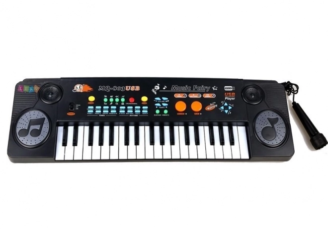 Keyboard organowy z mikrofonem 37 klawiszy USB