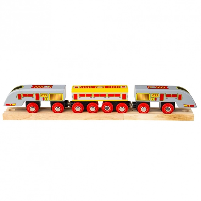 Bigjigs Rail Eurostar Ekspres + 3 tory