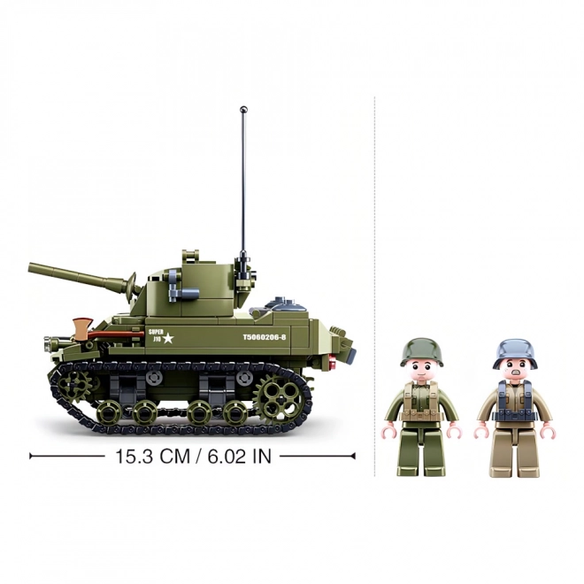 Sluban Armia WW2 M38-B0856 Mały czołg sojuszniczy