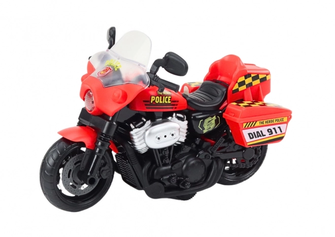Motocykl Policji 1:10 Światła Dźwięki Biały Czerwony