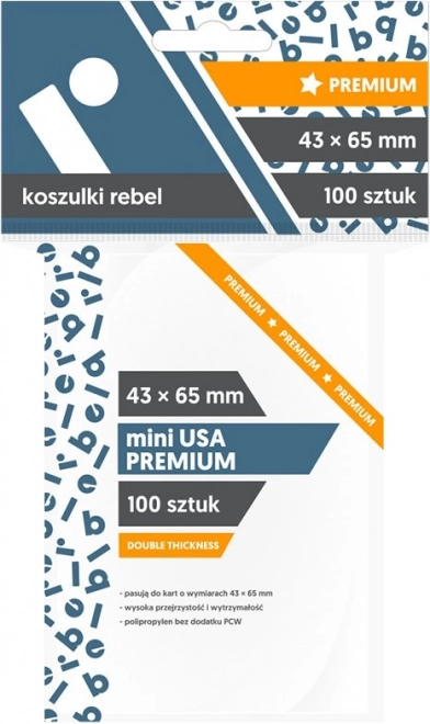Koszulki na karty Mini USA Premium 43x65 mm 100 szt