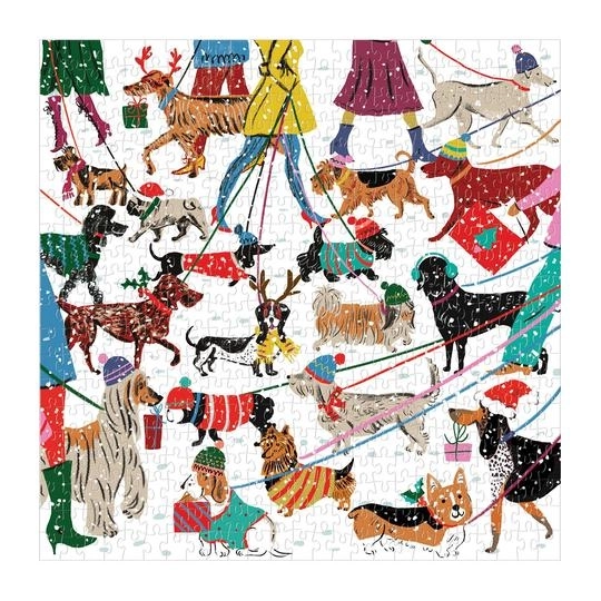 Puzzle Galison zimowe pieski 500 elementów