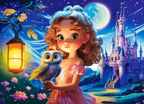 Castorland Puzzle Księżniczka i Sowa 70 elementów