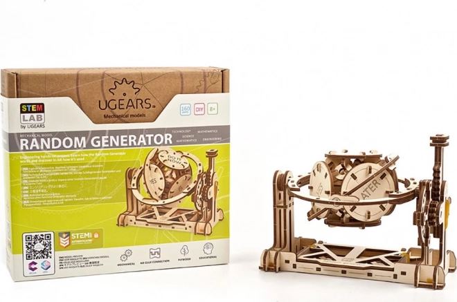 Ugears drewniane mechaniczne puzzle 3D losowy generator