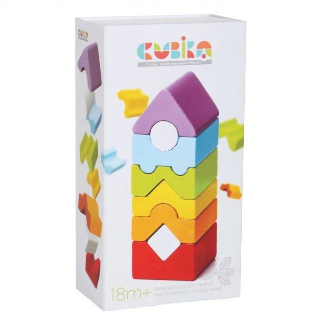 CUBIKA 15009 Wieża XII - drewniana układanka 8 części