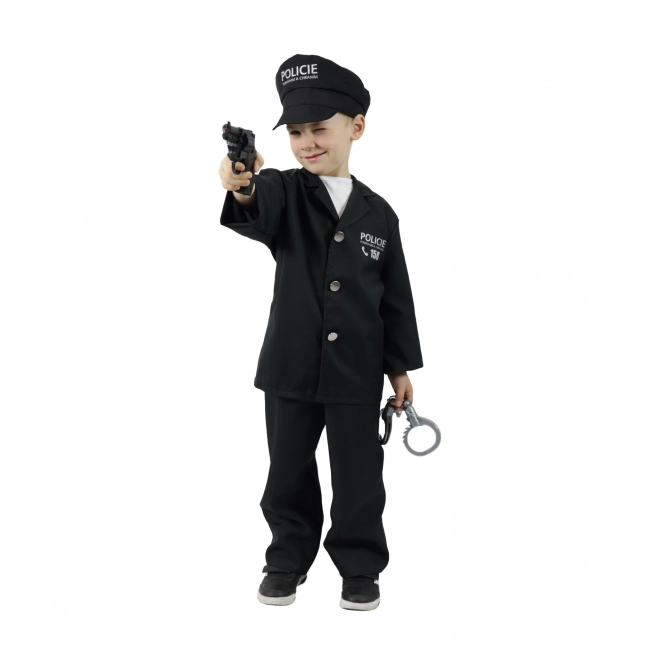 Dziecięcy kostium policjanta z czapką - czeski nadruk (S) e-opakowanie
