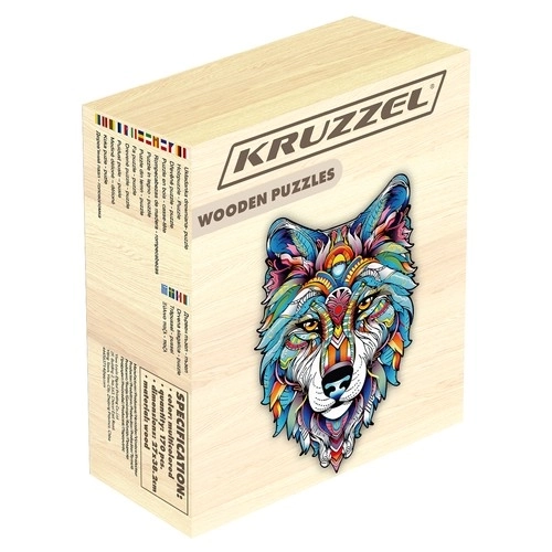 Drewniane puzzle kruzzel Wilk