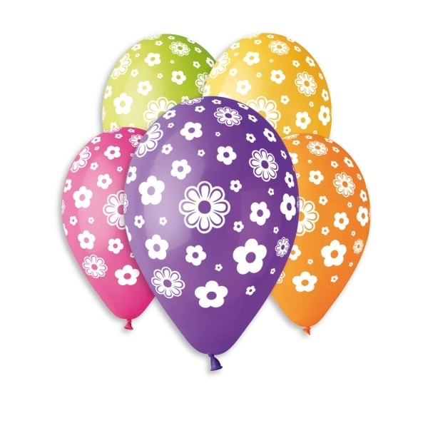 Balony do nadmuchiwania kwiaty - 5 sztuk