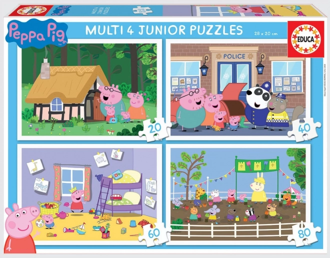 Educa puzzle Świnka Peppa 4w1