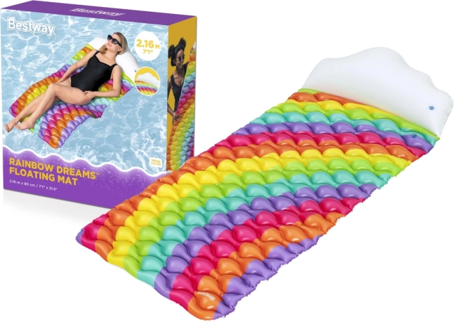 dmuchane materacek do wody tęcza 216 × 80 cm Bestway