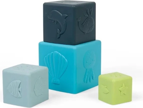 Bigjigs Toys klocki do układania z motywami morskimi