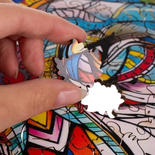 Drewniane puzzle kruzzel Wilk