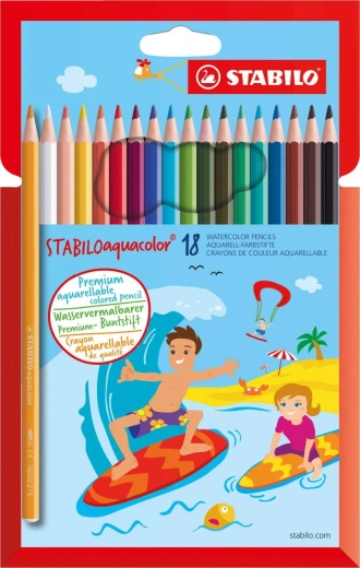 Zestaw akwarelowych kredek STABILO Aquacolor 18 szt.