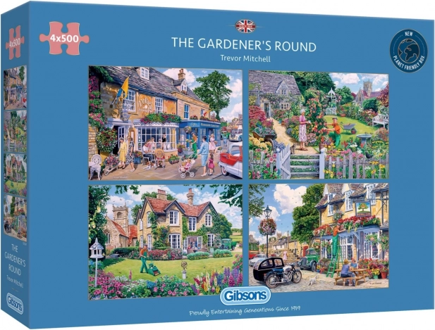 GIBSONS Puzzle Ogrodnik – dzień 4×500 elementów