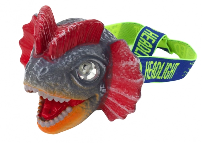 Latarka czołówka Dinosaurus - Regulowany pasek, 3 diody LED