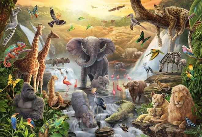 Puzzle Zwierzęta w Afryce 60 elementów