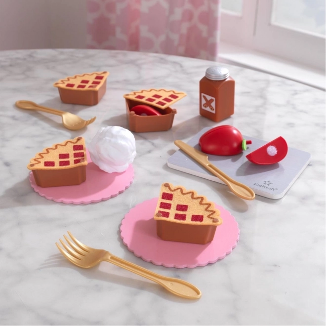 KidKraft Create & Cook szarlotka – drewniany zestaw do gotowania dla dzieci
