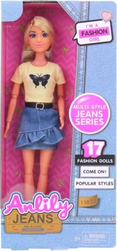 Lalka Lili w Dżinsowej Spódnicy 30 cm