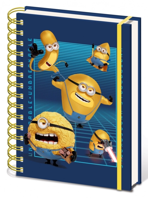 Notatnik spiralny A5 2024 z motywem Minionki
