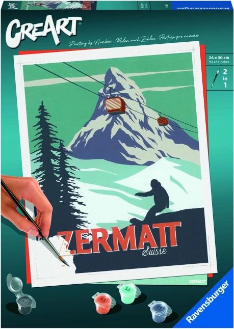 creart zermatt, szwajcaria – malowanie po numerach