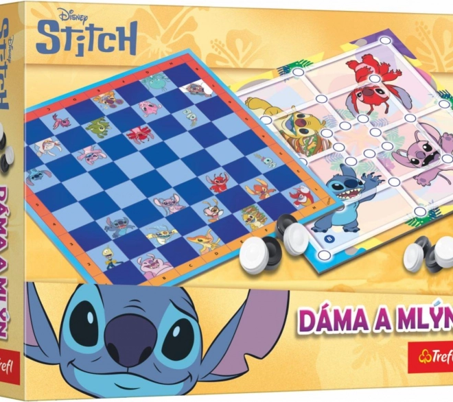 Dama i Młyn Lilo & Stitch gra towarzyska