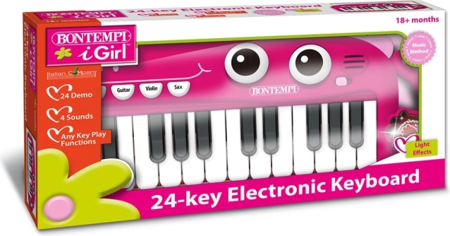 Elektroniczne pianino dla dzieci 24 klawisze ze świetlnymi efektami