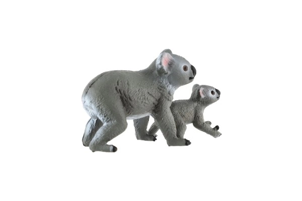 Koala niedźwiedzia 2 sztuki samica z młodym plast zooted 4-6cm w woreczku