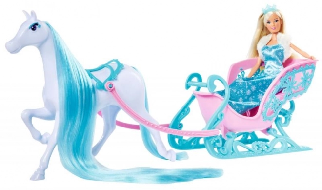 Lalka Steffi z koniem Snow Dream