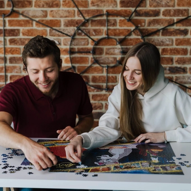 TREFL Puzzle Premium Plus Ikoniczne Momenty: Zakochany kundel 1000 elementów