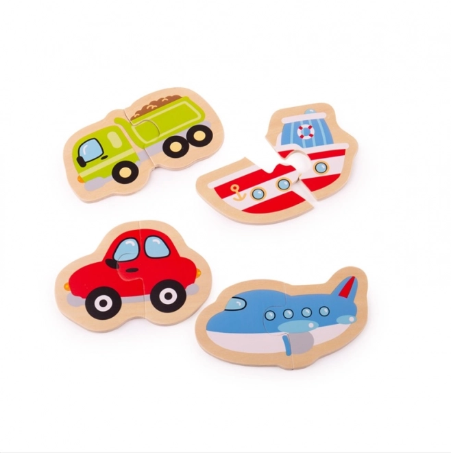 Bigjigs Zabawki Proste puzzle Pojazdy