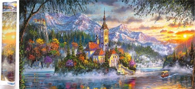 Norimpex Malowanie Diamentowe Rezydencja na wyspie 80x40cm