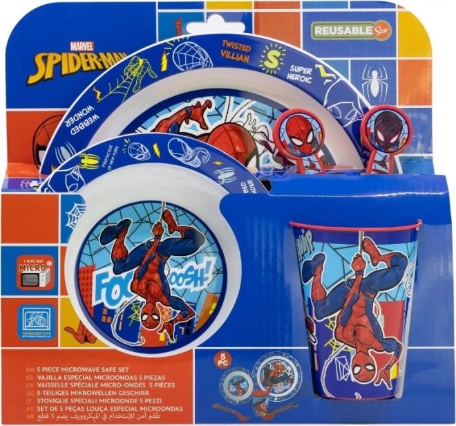 Dziecięcy zestaw obiadowy 5w1 Spiderman
