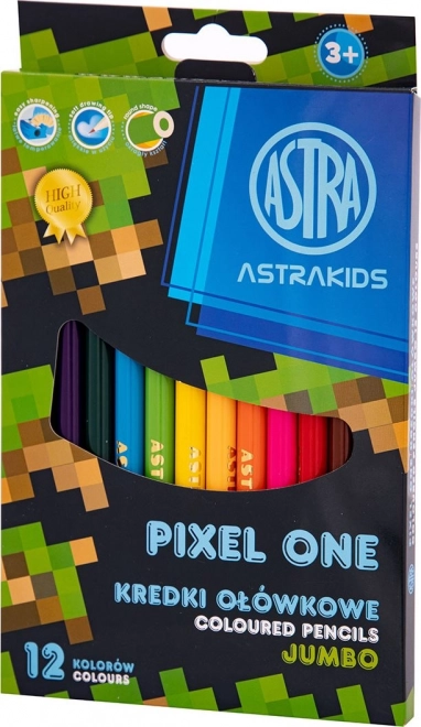 Kredki ASTRA Pixel One jumbo 12 szt.