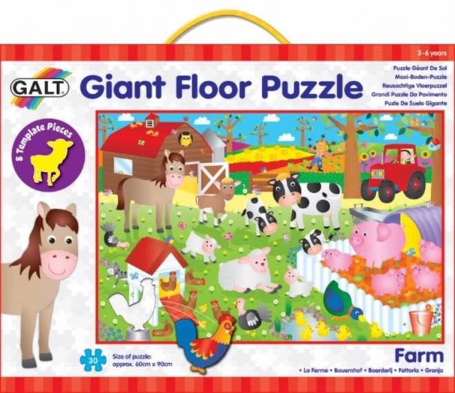 GALT Gigantyczne puzzle podłogowe Farma 30 elementów