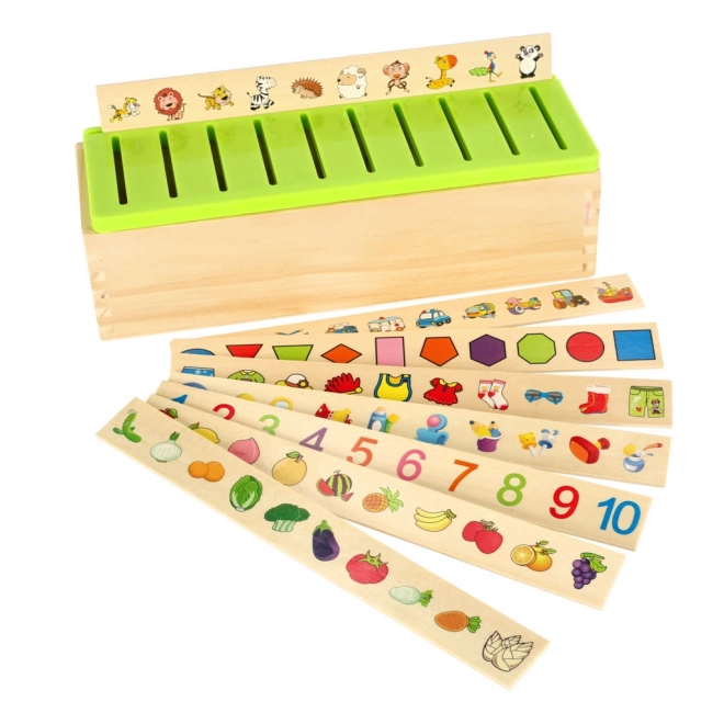 Drewniany Montessori edukacyjny sorter