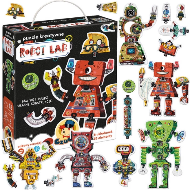 kreatywne puzzle 63 elementy – robot lab