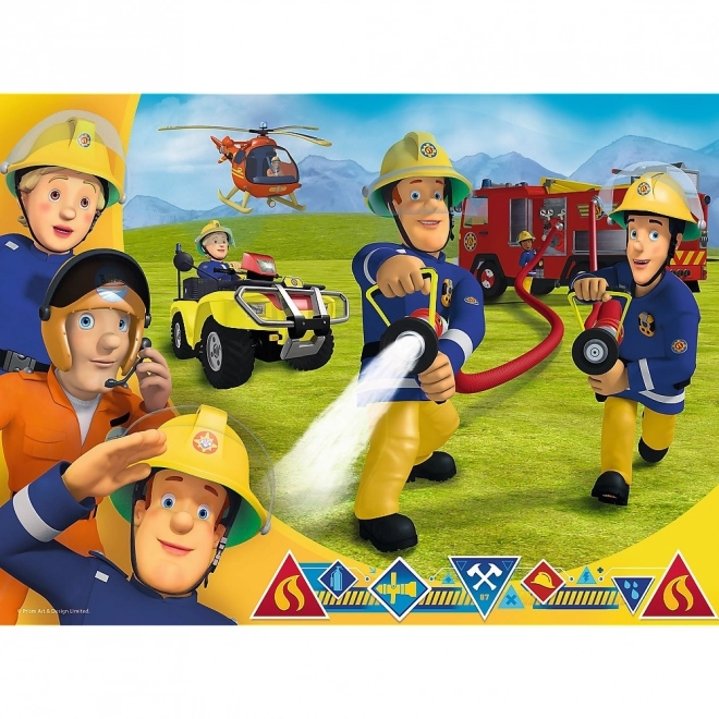 Puzzle 30 elementów - Strażak Sam, gotowi do pomocy