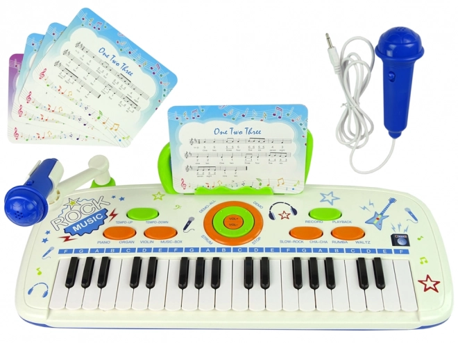 Elektryczna klawiatura fortepianowa dla dzieci Blue USB notes