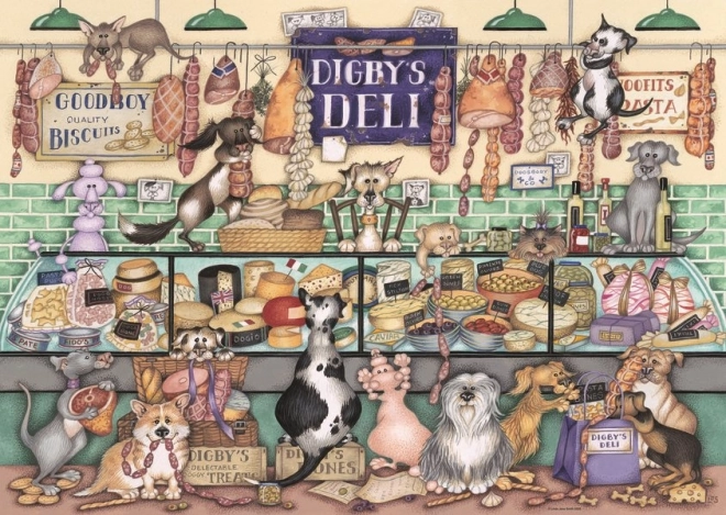 Puzzle Digby'ego kiełbasy i zwierzęcej radości