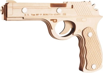 Drewniane puzzle 3D pistolet Beretta M9