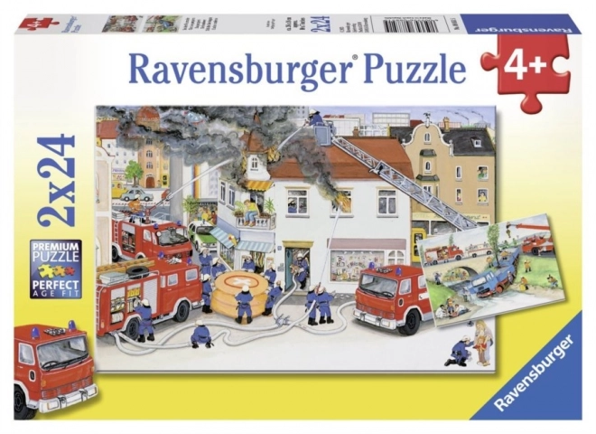 Ravensburger puzzle Straż Pożarna 2x24 elementy