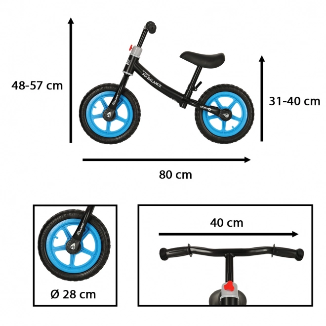 Rower dziecięcy - rowerek biegowy Trike Fix Balance – czarny