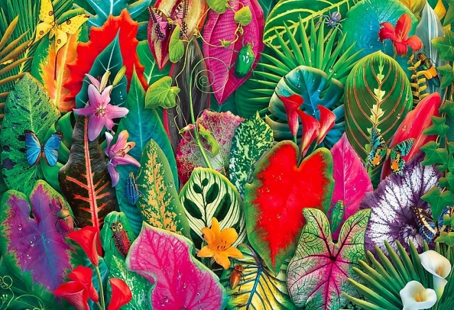 Puzzle Blooming Paradise: Tropikalna Zieleń 1500 elementów