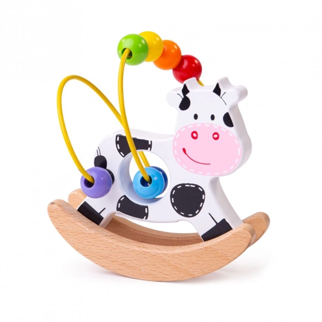 Bigjigs Baby Labirynt motoryczny huśtawka krówka