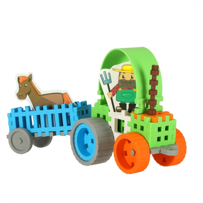 Klocki Budowlane Mini Waffle - Farmer Duży Zestaw Blisterów
