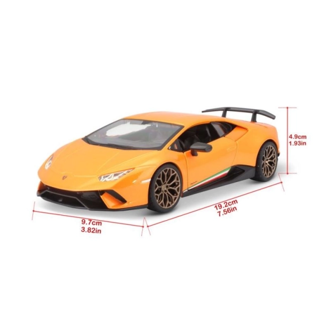 Lamborghini Huracan Performante pomarańczowy model 1:24